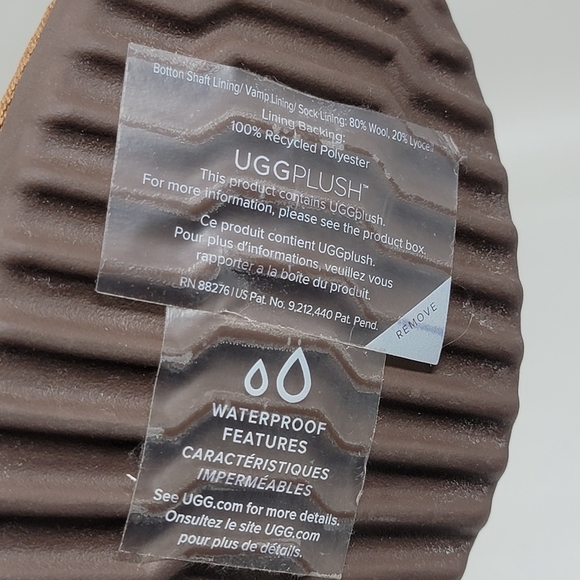 UGG Greda Waterproof Duck Boot Brown Leather Suede 1112650 Women’s Size 5 New - Picture 13 of 13